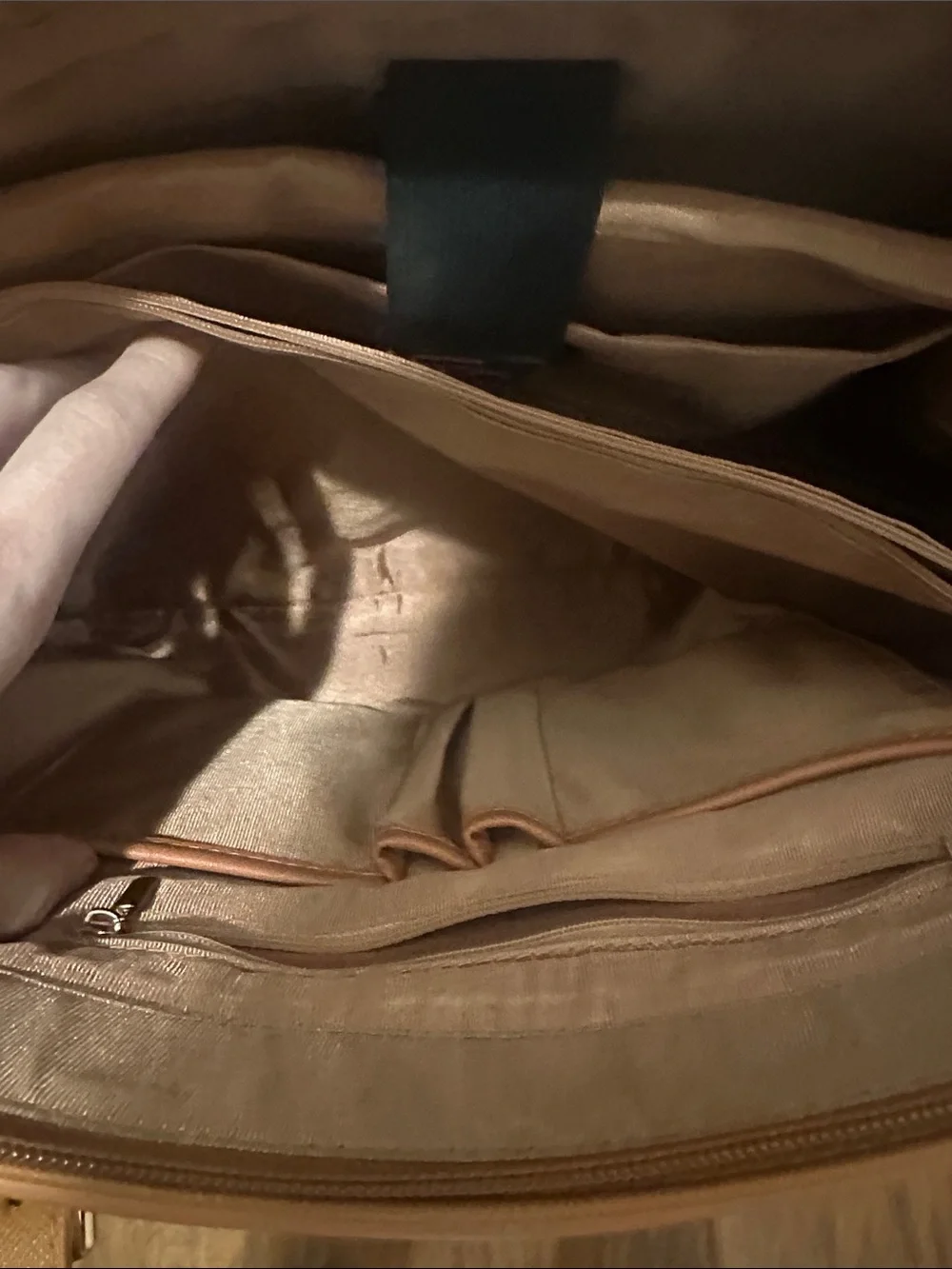 Structured Laptop Tote in Warm Tan